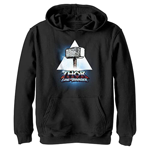 Sweat Marvel Thor Mjolnir pour enfant en coton noir confortable taille XL