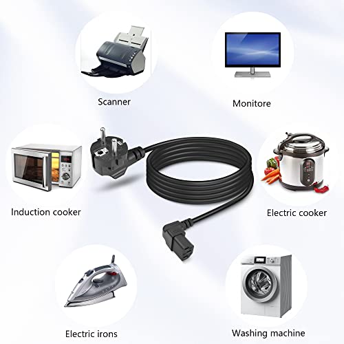 GELRHONR 1.5m Cavo apparecchio freddo a 3 pin, 90