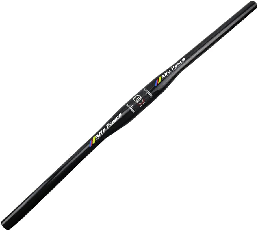 Alfa Pasca Bicycle Handlebars 3K Glossy Carbon MTB Handlebars Straight Handlebars Bicycle Parts Flat Handlebars 31.8 * 720 mm