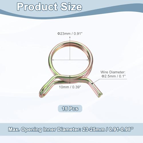 Collier de serrage à ressort anti-fuite durite silicone 23mm double fil