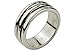 Produktbild SILBERMOOS Herren Ring in Streifen-Optik massiv geschwärzt 925 Sterling Silber modern cool, Größe:64 (20.4)