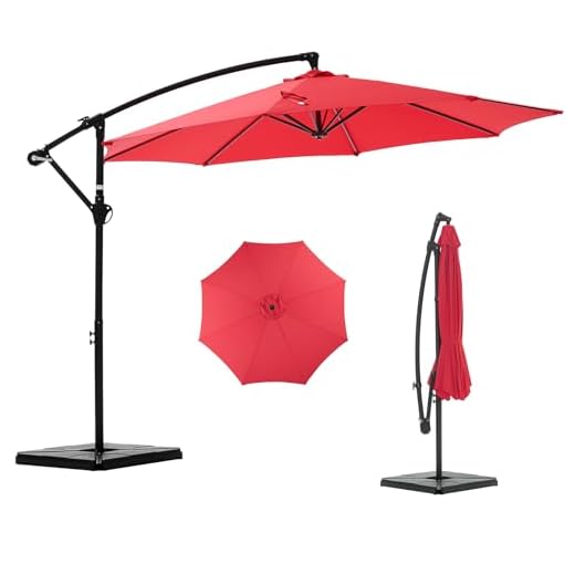 NEWBULIG 10FT Offset Patio Umbrella