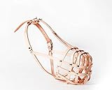 Bozal ligero de piel auténtica para pitbull y otros hocicos similares (cuero natural, P3)