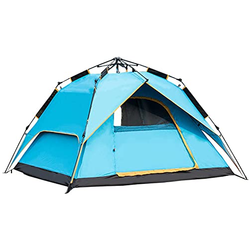 Tente pop-up de camping automatique double couche 1-4 places familiale avec sac de transport