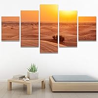 SIGNWIN 5 Panel Canvas Wall Art Modern Art Forest Multicolor Photography Relax/Calm Romantics Scenic for Home Decorations Ready to Hang - 60