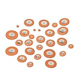 F Fityle 27 Pcs of Pack Baritone Saxophone Pads Cushions Sax Replacement Parts Orange