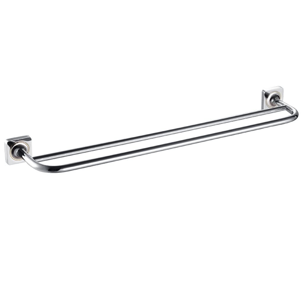 Porte-serviettes double tige en cuivre de 73cm pour une salle de bain élégante et durable