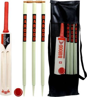 Wooden Complete Cricket Kit for Kids Boys Girls Bat Balls with 3 Stumps Wicket Full kit Set and 1 Tennis Ball, Size-6 (11-14 Years)-image-23