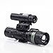 Higoo Tactical Red Laser Dot Sight + LED Zoomable Flashlight with Rings Mount Combo for Rifle Shotgun