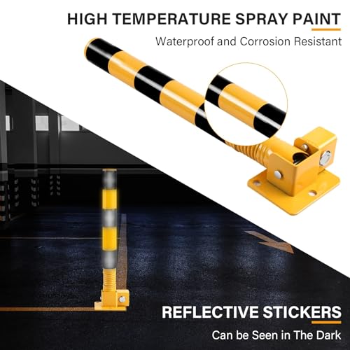 Barrière de stationnement robuste en acier pour sécuriser un garage privé - 8