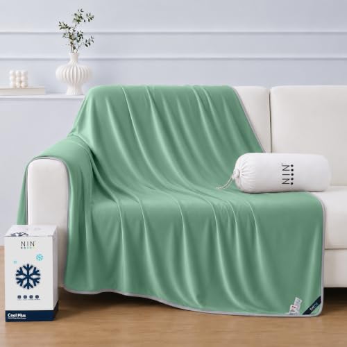 Silky-Smooth Lightweight Cooling Throw Blanket for Hot Sleepers, 50 x 70 in