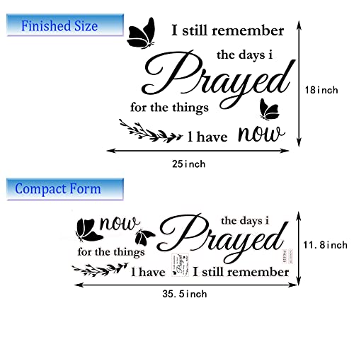 Vinyl Wall Stickers Quotes I Still Remember The Days I Prayed For The Things I Have Now Wall Decals Home Wall Decorations Scripture House Prayer Vinyl Wall Decor Sticker For Living Room Bedroom. #TOP4