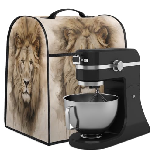 Coffee Maker Cover Africa Lion Printing Kitchen Appliance Covers Small Appliance Covers Blender Cover Juicer Cover Dust Covers for Kitchen Appliances with Top Handle and Pockets,Washable,C669