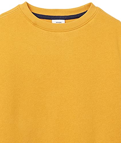 Amazon Essentials Toddler Boys' Fleece Crew-Neck Sweatshirts, Pack Of 2, Grey/Charcoal Heather/Golden Yellow, 4T #TOP2