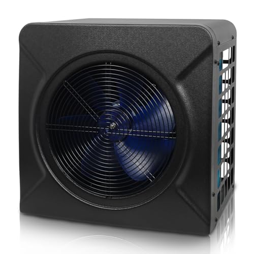 DOEL Mini Swimming Pool Heat Pump, 17100 BTU Electric Pool Heater for Above Ground Pools Heating or Cooling, Titanium Heat Exchanger, 115V 60Hz