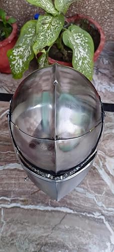 Casco medievale Njord | Casco vichingo naso in acciaio calibro 18 | miglior regalo per Halloween