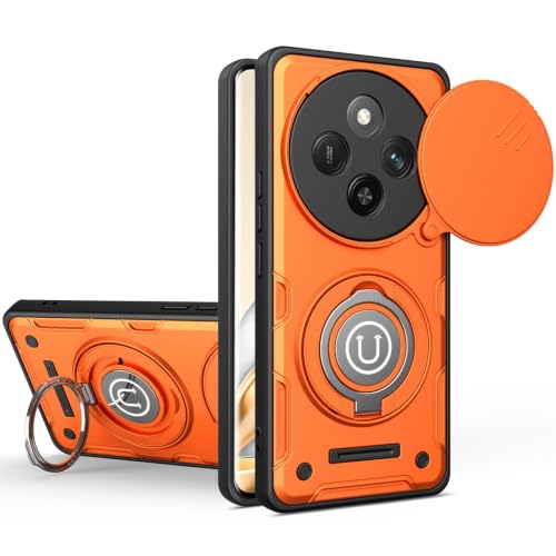 Coque Honor Magic7 Lite antichoc avec protège caméra coulissant orange robust