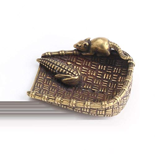 Cadeaux tabouret de bar originaux : statuette rat en laiton vintage
