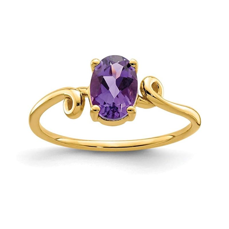Bague de mariage ovale femme améthyste argent 925 empilable