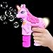 Unicorn Bubble Gun with Batteries – Leak-Free Automatic Bubble Blower & Maker for Toddlers & Kids | Bubble Shooter Toy with Solution Included | Ready to Play & Newly Upgraded