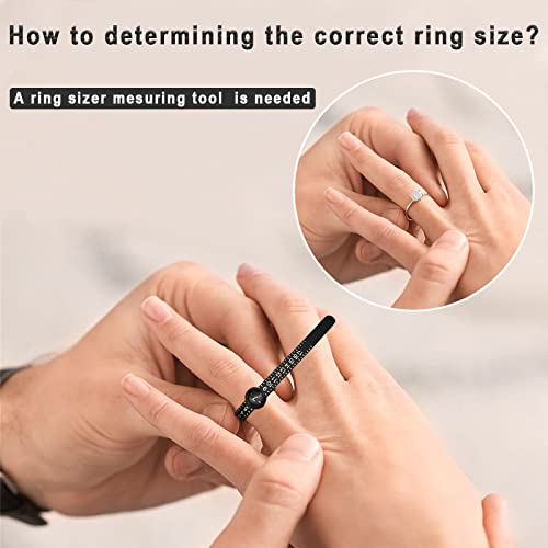 Upgrade Ring Sizer Measuring Tool, Reusable Ring Size Guage For Fingers, Jewelry Sizing Tool, 1-17 Us Ring Sizer (1Pcs Black) #TOP1