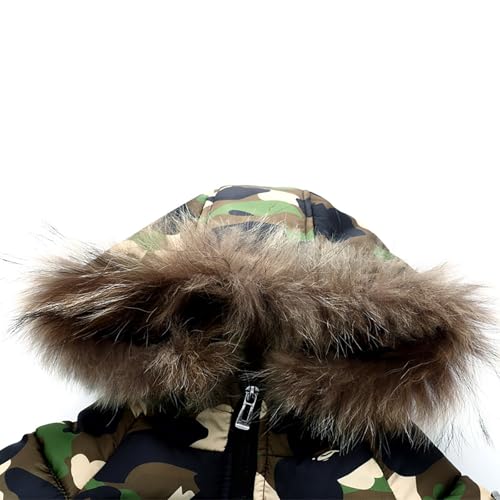 Kids Long Heavyweight Hooded Puffer Jacket Camouflage Winter Coat Boys Girls Insulated Parka with Fu𝐫 Hood Toddler Boy3