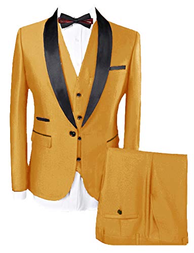 Costume trois pièces veste gilet pantalon coupe ajustée pour homme