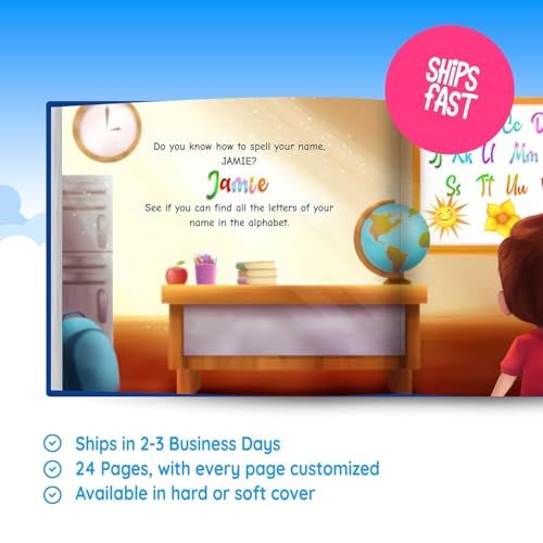 Personalized Name Book for Children - Custom Book with The Kid's Name Throughout The Entire Story - Personalized Gifts for Kids