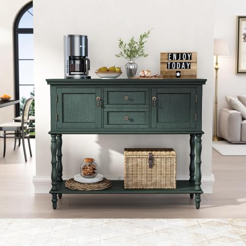 CABIHOME Vintage Entryway Console Table with 2 Drawers & 2