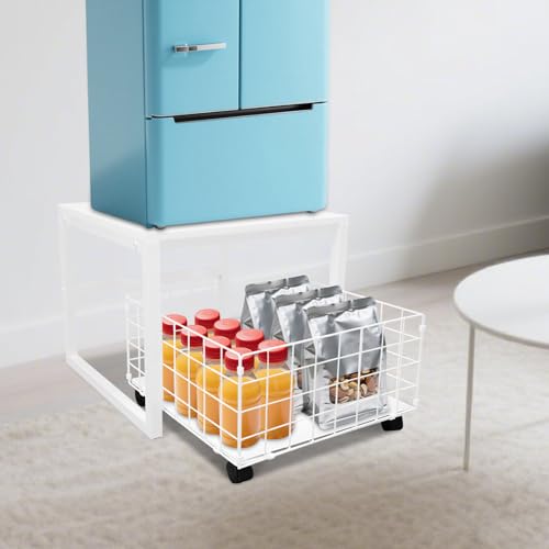 Soporte de nevera para el hogar o dormitorio con estructura de acero 7