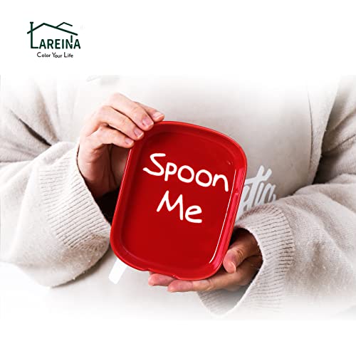 Lareina Ceramic Spoon Rest For Stove Top - Spoon Holder For Kitchen Counter Top, Heat-Resistant Cooking Utensil Rest, Cute Spoon Rest, Modern Farmhouse Kitchen Decor, Red #TOP3