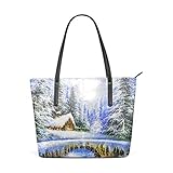 ölgemälde winterlandschaft 4 Taschen: 1 Hauptfach, 1 Innentasche mit Reißverschluss, 2 seitliche Einschubtaschen