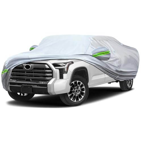 Image of 6-Layer Full Car Cover Is All-Weather Waterproof, Heavy Outdoor Pickup Truck Covers, Universal in All Seasons, Snow Protection, Acid Rainproof, Sunscreen, UV Protection, Length up to 260 inch(P-Xl