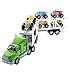 Mozlly Friction Powered ATV or Monster Truck Vehicles with Trailer Carrier Truck Playset, Superior Stunt Machine Cars Pretend Play Ideal Gift Kids Toddlers Boys Toys & Games Play Set, Styles May Vary