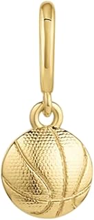 gorjana - Varsity Parker Charm 1/4" - 18k Gold-Plated Brass - Sports Enthusiasts - Personalize Your Jewelry - Easy Attachment and Removal