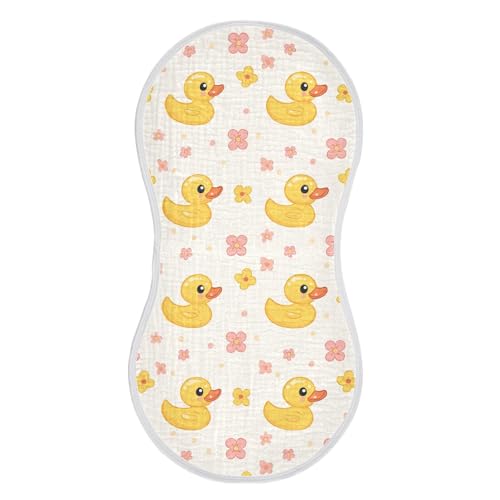 vvfelixl Baby Burp Cloths Rubber Ducks Baby Newborn Cotton Burping Cloths Set Babys Washcloths 4 Pack