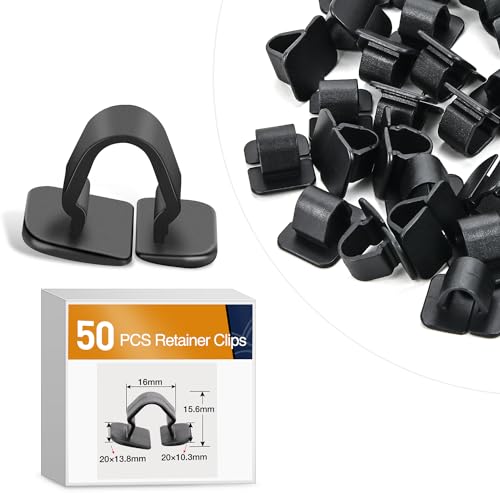 Image of GOOACC 50pcs Hood Insulator Insulation Pad Liner Retainer Clip Retainer Black Nylon for Audi 1H5-863-849-A01C Volkswagen Beetle Jetta Phaeton