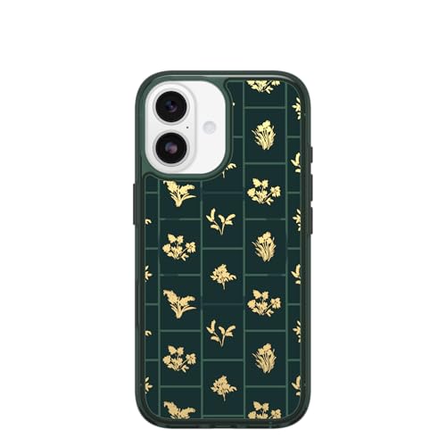 Image of OtterBox iPhone 17 Symmetry Series Clear Case - Golden Bloom - Green