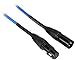 Rockville RCXFM10P-BL Blue 10' Female to Male REAN XLR Mic/Speaker Cable
