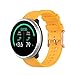 20mm Armband für Polar Ignite/Polar Unite,Sport Silikon Sport Band Ersatzband Verstellbares Weiches Silikonband,Uhrenarmband Armbänder Strap für Garmin Venu/ Venu SQ/Forerunner 245/ 645 (Gelb)