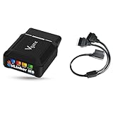 Vgate vLinker MS Bluetooth OBD2 Car Scan Tool Supports Multiple CANs (GMLAN, MS CAN, CH CAN, LS CAN) & 16 Pin OBD2 Splitter 12 inches