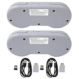 2-Pack 2.4G Wireless Cordless Controller for SNES Classic Version (SNES Mini) or SFC Classic Version (SFC Mini), Game Joystick with USB Wireless Receiver Supported for PC/MacBook Devices (US Ship)