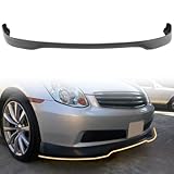MODILOVER Front Bumper Lip Spoiler, Compatible with 2003-2007 Infiniti G35 Coupe (Not Fit 2006-2007 Sports Package), PU Black T-R Style Add-on Front Splitter Air Dam Chin Protector
