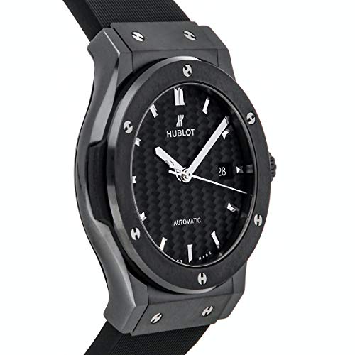 Hublot Classic Fusion Automatic Black Carbon Fiber Dial Black Rubber Mens Watch 542.cm.1771.RX4
