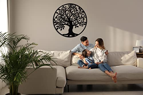 DEKADRON Metal Wall Art - Tree of Life - Family Tree Metal Wall Decor Home Office Decoration Bedroom Living Room Décor (28" W x 28" H / 72x72cm) - Image 3