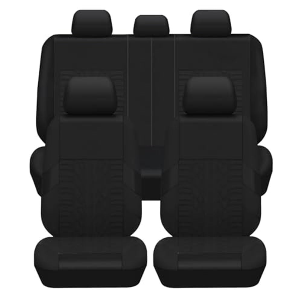 Coprisedili Auto Set Completo per Renault Symbioz (2024-2025 2026), Anteriore Posteriore Panca Sdoppiabile Airbag Compatibile Traspirante Impermeabile Accessori,Black- Full Set