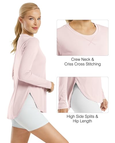 Image of G4Free Lightbreeze Womens UPF 50+ Long Sleeve Workout Tops Quick Dry UV Sun Shirt Running Gym Hiking Yoga Casual Lightweight