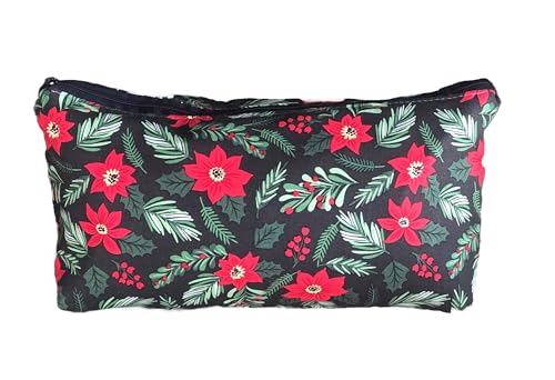 Christmas Winter Poinsettias and Pine bolso para fichas Mahjong miniatura 1