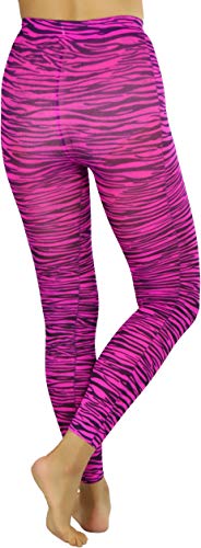 Image of ToBeInStyle Women's Footless Opaque Animal Zebra Tiger Tights Hosiery
