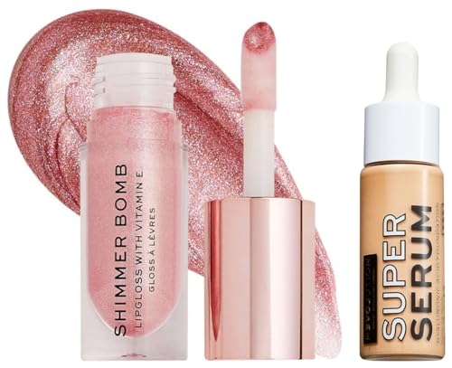 Makeup Revolution Rose Gold Lip Gloss for Women, Shimmer Bomb Lip Gloss - 4.5mlSuperdewy Liquid Blush- Blush Me Up (Dark Brown) - 15ml 1 41VPWwidALL. SL500